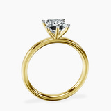 10kt Yellow Gold Six Prong Solitaire 2mm Lab Diamond Ring side right image one
