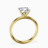 14kt Yellow Gold Six Prong Solitaire 2mm Lab Diamond Ring side right image one