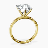14kt Yellow Gold Six Prong Solitaire 2mm Lab Diamond Ring side right image one