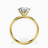 18ct Yellow Gold Six Prong Solitaire 2mm Lab Diamond Ring side right image one