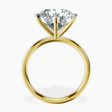 14kt Yellow Gold Six Prong Solitaire 2mm Lab Diamond Ring side right image one