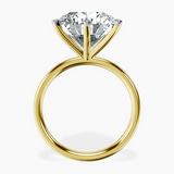14kt Yellow Gold Six Prong Solitaire 2mm Lab Diamond Ring side right image one