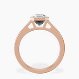 9ct Rose Gold Bezel Set Solitaire Lab Diamond Ring side right image one