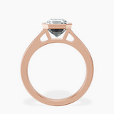 18kt Rose Gold Bezel Set Solitaire Lab Diamond Ring side right image one