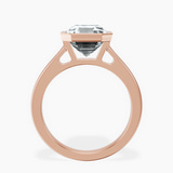 14kt Rose Gold Bezel Set Solitaire Lab Diamond Ring side right image one