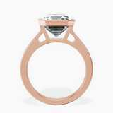 18kt Rose Gold Bezel Set Solitaire Lab Diamond Ring side right image one