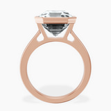 18kt Rose Gold Bezel Set Solitaire Lab Diamond Ring side right image one