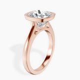 18kt Rose Gold Bezel Set Solitaire Lab Diamond Ring standing product image one