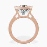 10kt Rose Gold Bezel Set Solitaire Lab Diamond Ring side right image one