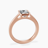 14ct Rose Gold Bezel Set Solitaire Lab Diamond Ring side right image one
