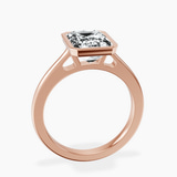 18kt Rose Gold Bezel Set Solitaire Lab Diamond Ring side right image one