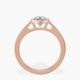 14ct Rose Gold Bezel Set Solitaire Lab Diamond Ring side right image one