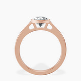 18ct Rose Gold Bezel Set Solitaire Lab Diamond Ring side right image one