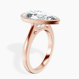 18kt Rose Gold Bezel Set Solitaire Lab Diamond Ring standing product image one