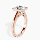 14kt Rose Gold Bezel Set Solitaire Lab Diamond Ring standing product image one