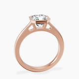 14ct Rose Gold Bezel Set Solitaire Lab Diamond Ring side right image one