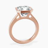 18kt Rose Gold Bezel Set Solitaire Lab Diamond Ring side right image one