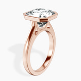 10kt Rose Gold Bezel Set Solitaire Lab Diamond Ring standing product image one