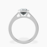 Platinum Bezel Set Solitaire Lab Diamond Ring side right image one
