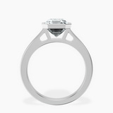 Platinum Bezel Set Solitaire Lab Diamond Ring side right image one