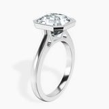 14kt White Gold Bezel Set Solitaire Lab Diamond Ring standing product image one