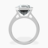 Platinum Bezel Set Solitaire Lab Diamond Ring side right image one