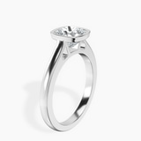 Platinum Bezel Set Solitaire Lab Diamond Ring standing product image one
