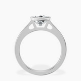 Platinum Bezel Set Solitaire Lab Diamond Ring side right image one