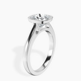 10kt White Gold Bezel Set Solitaire Lab Diamond Ring standing product image one