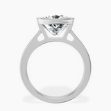 Platinum Bezel Set Solitaire Lab Diamond Ring side right image one