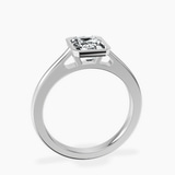 Platinum Bezel Set Solitaire Lab Diamond Ring side right image one