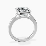 Platinum Bezel Set Solitaire Lab Diamond Ring side right image one