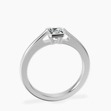 Platinum Bezel Set Solitaire Lab Diamond Ring side right image one