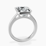 Platinum Bezel Set Solitaire Lab Diamond Ring side right image one