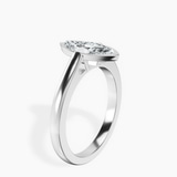 Platinum Bezel Set Solitaire Lab Diamond Ring standing product image one