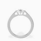 Platinum Bezel Set Solitaire Lab Diamond Ring side right image one