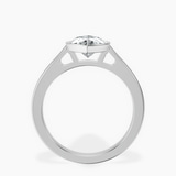 18kt White Gold Bezel Set Solitaire Lab Diamond Ring side right image one
