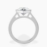 Platinum Bezel Set Solitaire Lab Diamond Ring side right image one