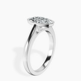 Platinum Bezel Set Solitaire Lab Diamond Ring standing product image one