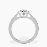 Platinum Bezel Set Solitaire Lab Diamond Ring side right image one