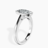 Platinum Bezel Set Solitaire Lab Diamond Ring standing product image one