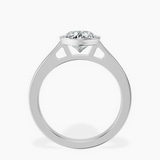 Platinum Bezel Set Solitaire Lab Diamond Ring side right image one