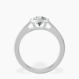 Platinum Bezel Set Solitaire Lab Diamond Ring side right image one