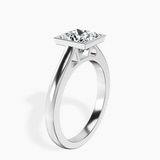 Platinum Bezel Set Solitaire Lab Diamond Ring standing product image one