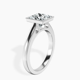 Platinum Bezel Set Solitaire Lab Diamond Ring standing product image one