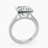 Platinum Bezel Set Solitaire Lab Diamond Ring side right image one