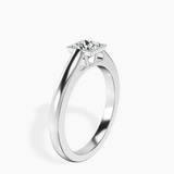Platinum Bezel Set Solitaire Lab Diamond Ring standing product image one