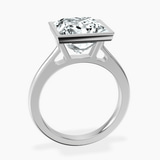 Platinum Bezel Set Solitaire Lab Diamond Ring side right image one