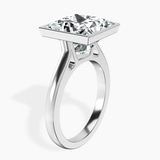 Platinum Bezel Set Solitaire Lab Diamond Ring standing product image one