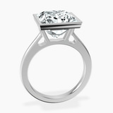 Platinum Bezel Set Solitaire Lab Diamond Ring side right image one